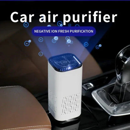 Compact air purifier with advanced negative ion technology, removing dust, pollen, and odors for a fresh, clean indoor environment