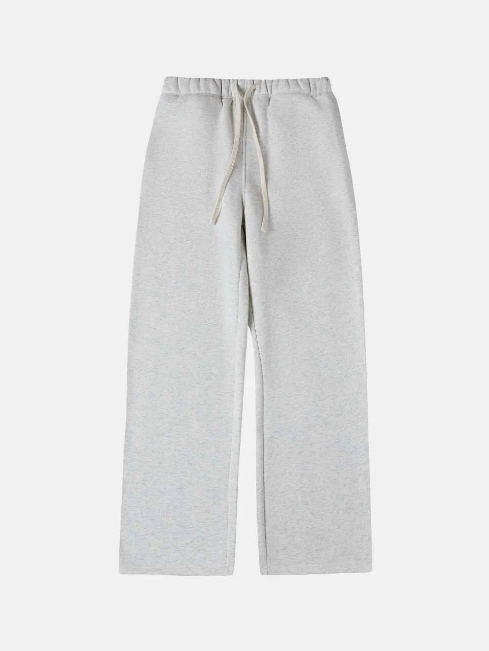 Men's loose fit fleece-lined sweatpants with drawstring waist in grey colour