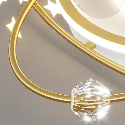 Nordic style 53cm ceiling fan lamp in black with acrylic shade, remote control, and PC blades for bedroom use