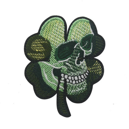 Outdoor embroidered fabric badge with Velcro backing showing detailed embroidery design