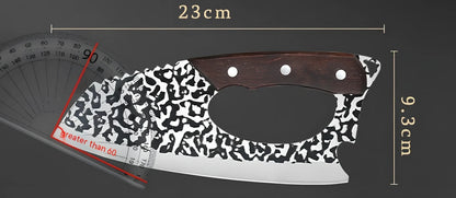 Forged kitchen knife with 20cm blade and ergonomic handle for vegetable preparation