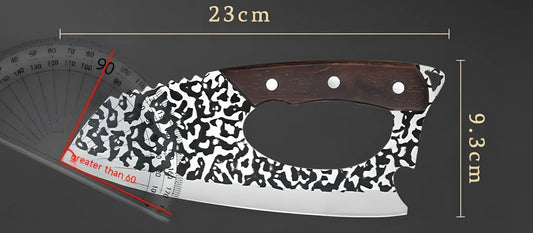 Forged kitchen knife with 20cm blade and ergonomic handle for vegetable preparation