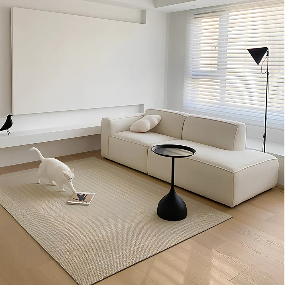 L-shaped velvet fabric sofa in modern style with sponge filling, available in 200cm or 275cm lengths