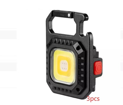 Multifunctional mini keychain light with 30W power and tools