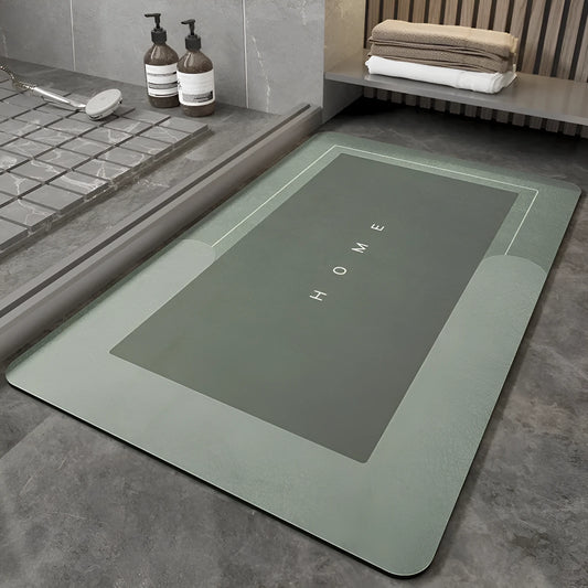 Blended machine-woven floor mat in an oval shape, showing the Lake Baikal Blue colour option.