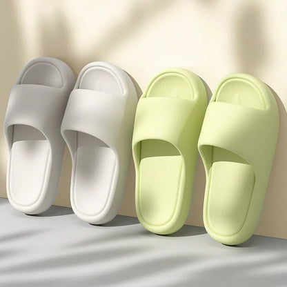 Cozy EVA foam slippers in a variety of vibrant colors with thick, cushioned soles and a slip-resistant design for comfortable indoor wear