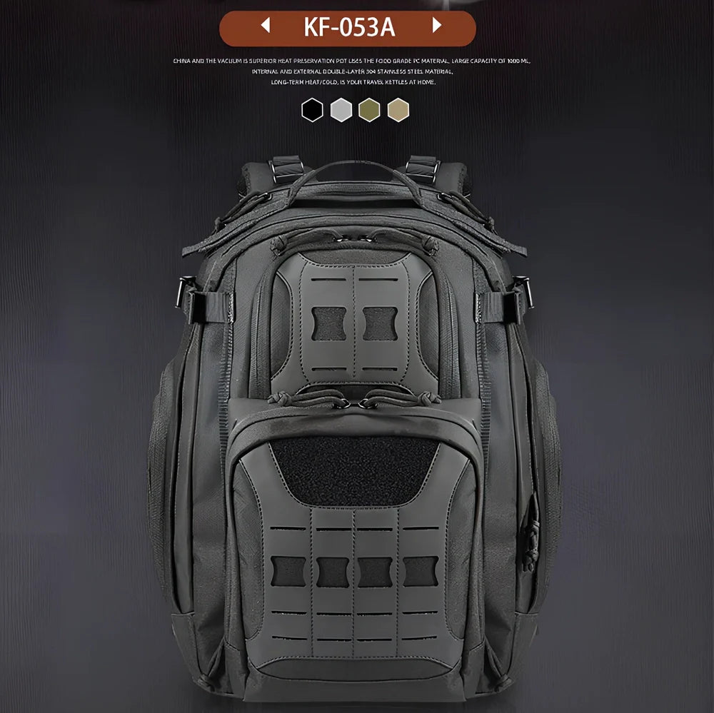 45-litre camouflage tactical backpack with 600D polyester construction for mountain climbing