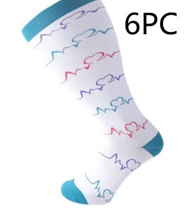 Premium plus-size compression socks with bamboo fibers for superior comfort and support