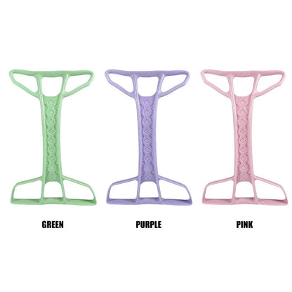 Green resistance band pedal puller fitness equipment with non-slip handles measuring 45x30x3cm