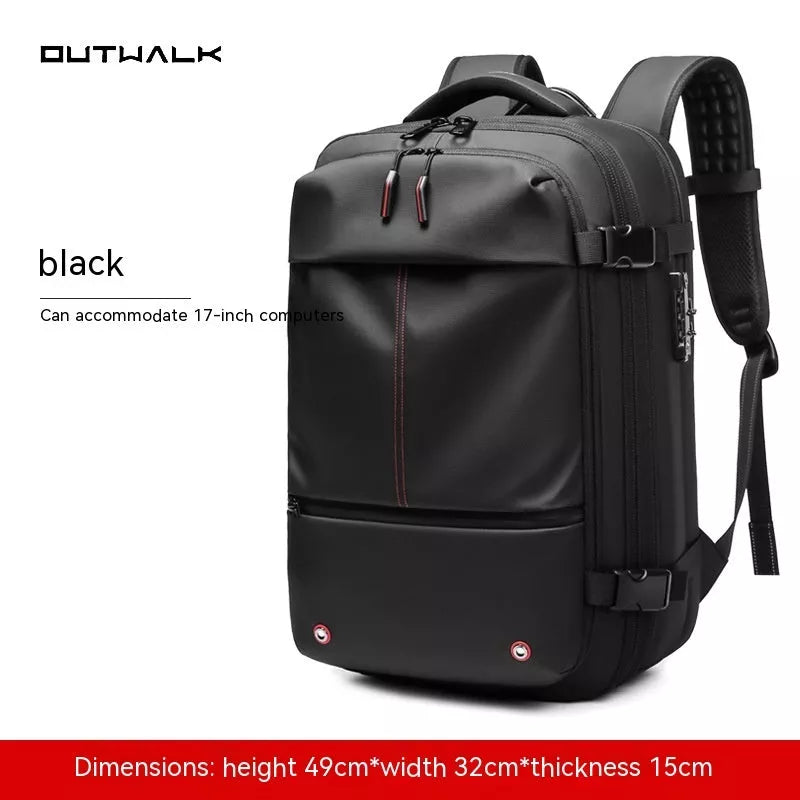 Men's business travel backpack with vacuum compression and large capacity in various colors