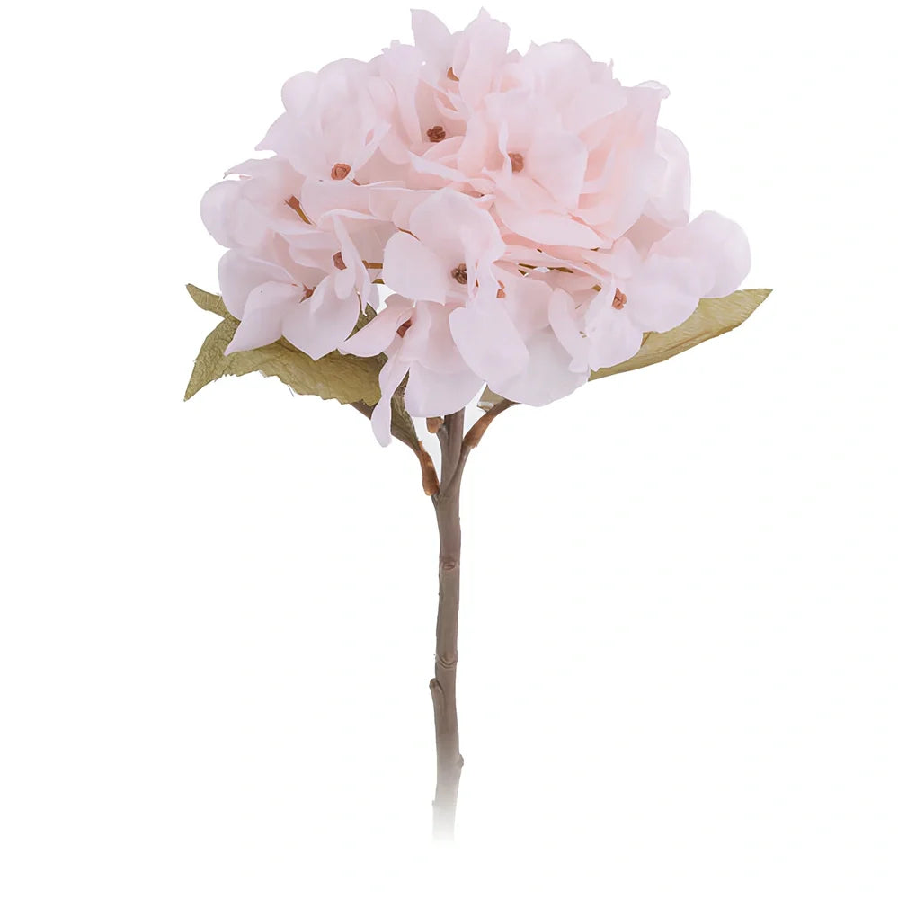 36cm artificial hydrangea branch with 16cm flower head in coffee brown colour