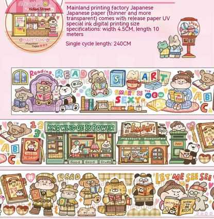 Haemorrhoid tape packaging stickers with cute cartoon characters on Japanese paper, 42 style options