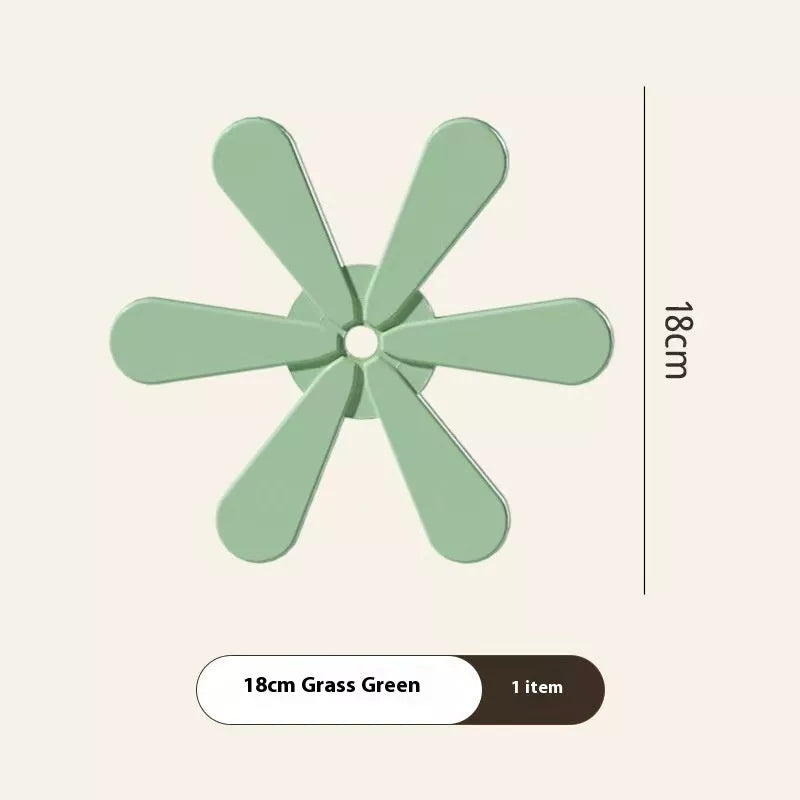 Tree-shaped silicone trivet set for heat protection on kitchen countertops
