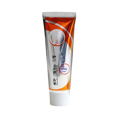 Car windshield scavenging agent white paste in 65ml container with spong mop applicator for oil stain removal