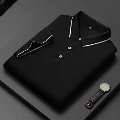 A man's mulberry silk short-sleeved T-shirt in a regular fit, shown in a light colour, highlighting its thin fabric.