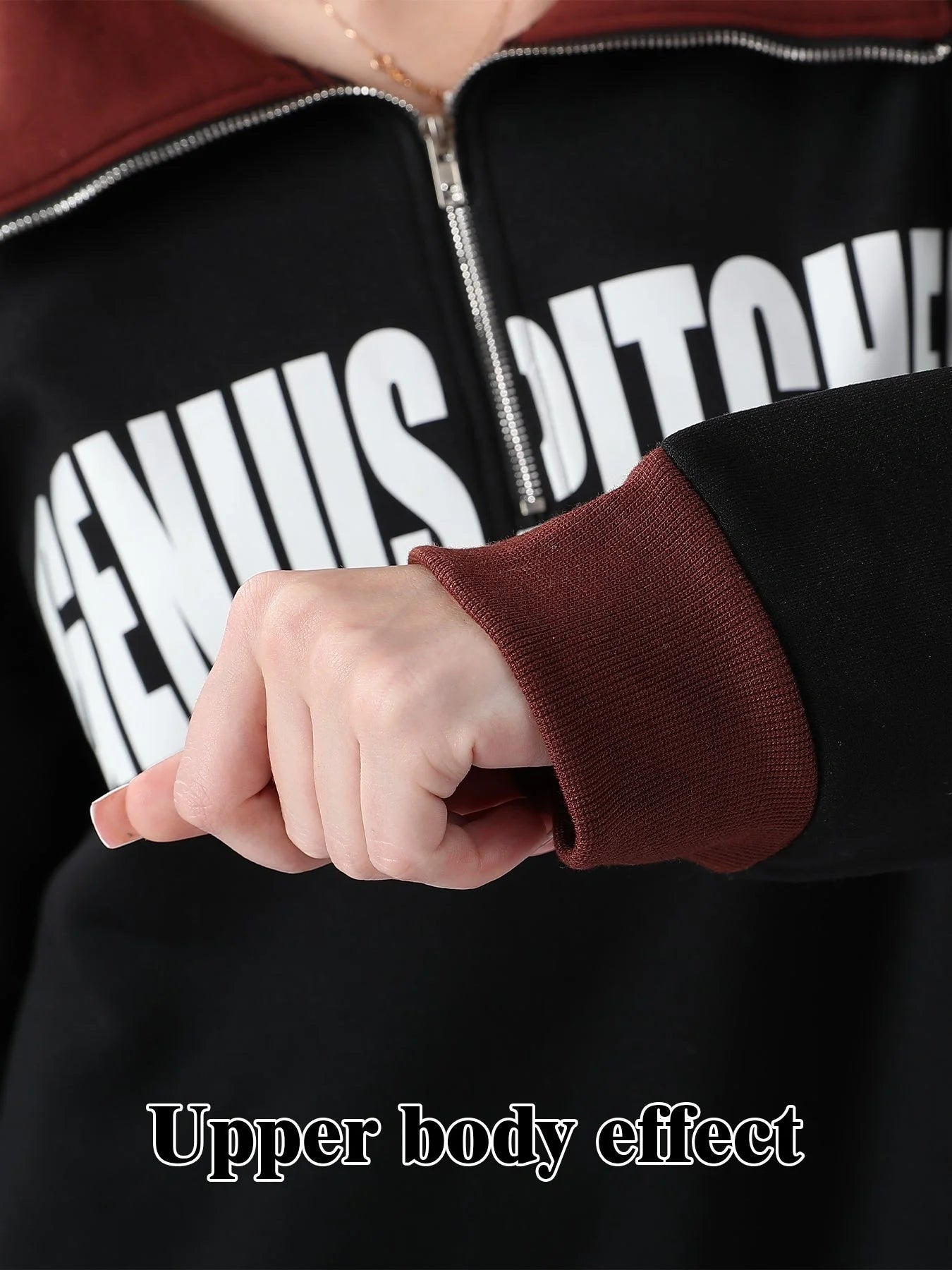 A cozy and comfortable women's long sleeve sweatshirt in black, featuring a relaxed and flattering fit for everyday wear.