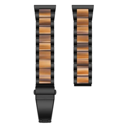 Fashion Personality resin watch strap in multiple colours showing 18cm length and connection points for Apple Watch and universal 22mm watches