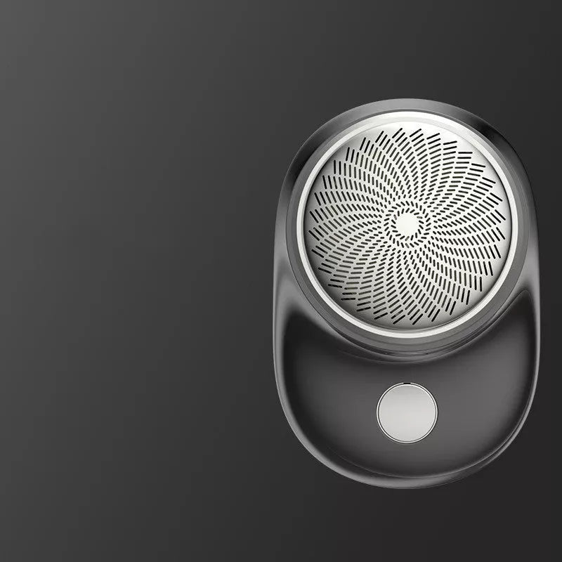 Portable Mini Electric Shaver in blue, silver, and black colors