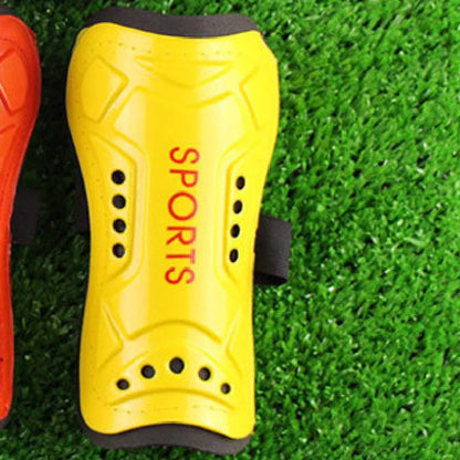 Football strap shin guards in multiple colors for secure leg protection