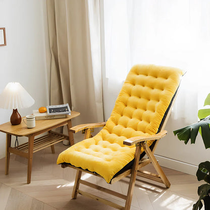 Thickened folding chair cushion with 8cm padding in crystal velvet fabric measuring 100x40cm