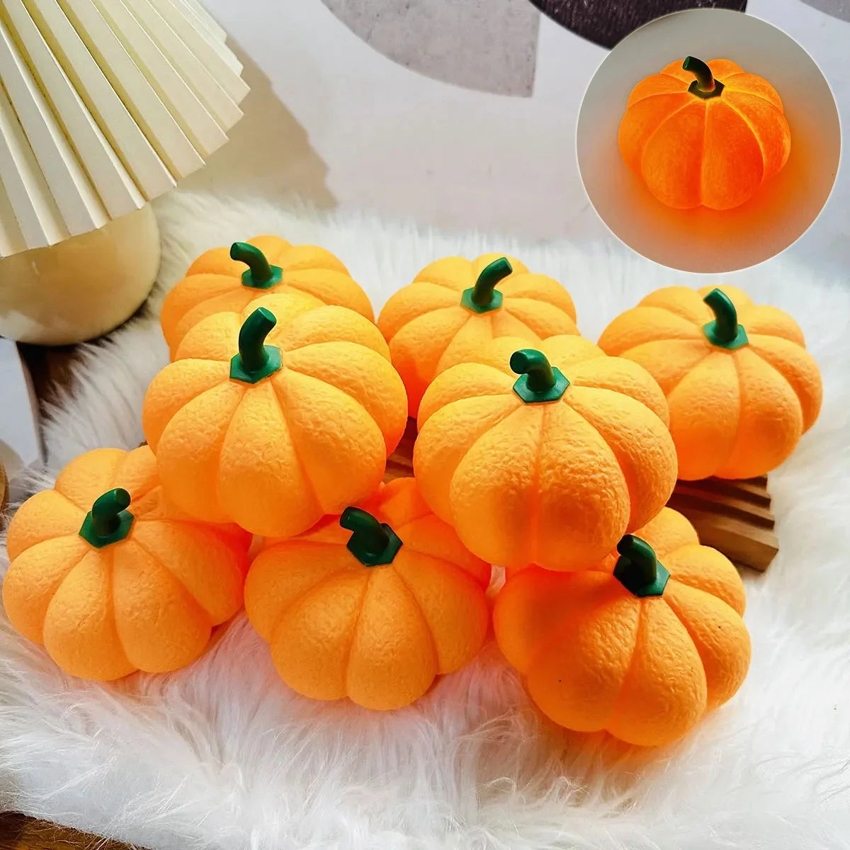 Adorable pumpkin Halloween night light with soft glow for eye protection