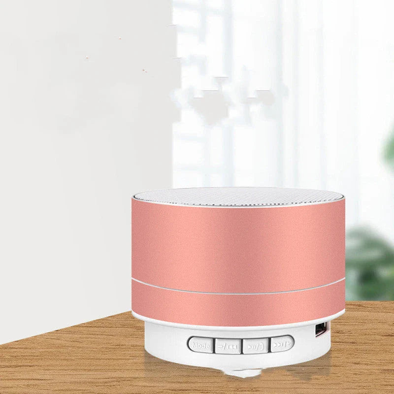 Portable Bluetooth speaker with colorful LED lights, offering impressive sound quality and convenient features for on-the-go music enjoyment.