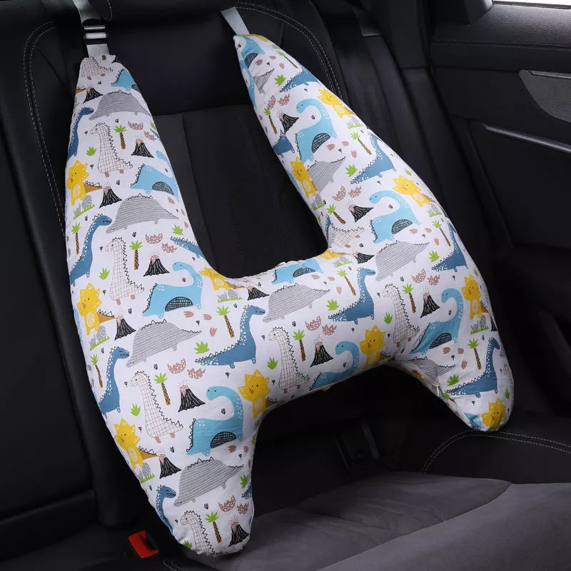 Universal car shoulder pad pillow for back row comfort, pure cotton fabric with PP cotton filling