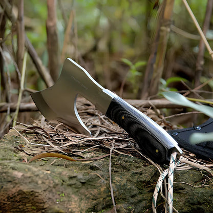 Outdoor Tactics camping axe with 57cm length, 49HRC stainless steel blade for chopping wood in garden or logging