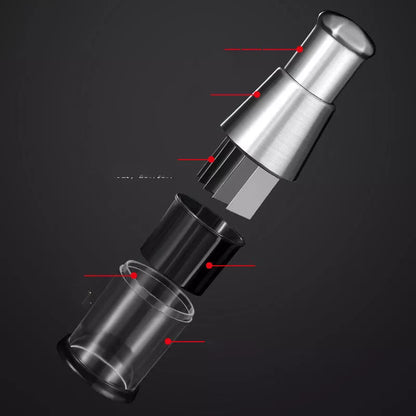 Stainless steel garlic crusher and onion chopper with food-grade plastic body