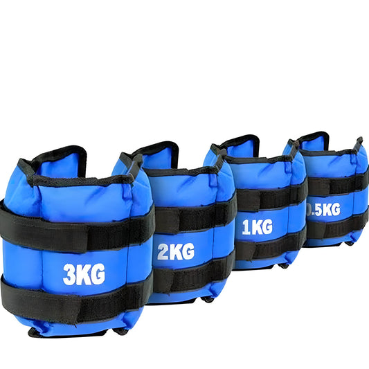 Legging sandbags for track and field training with Oxford cloth construction and adjustable weight options