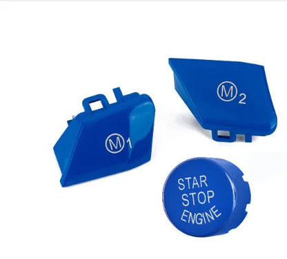BMW steering wheel M1 M2 mode button upgrade kit with red and blue accent options