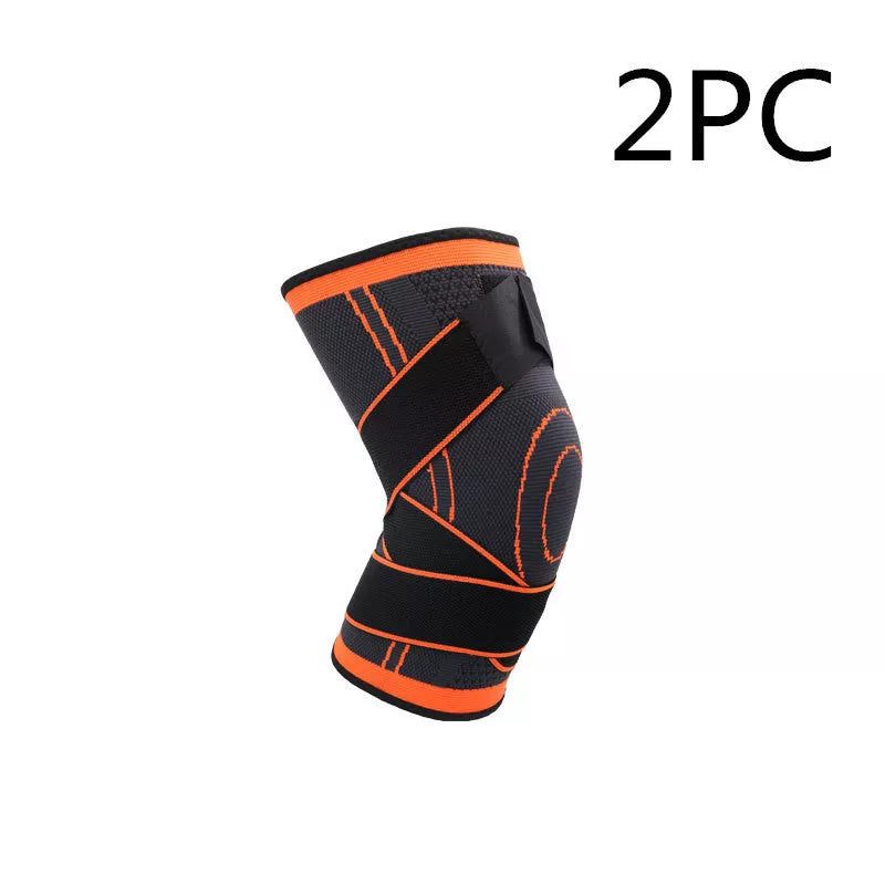 Nylon knitted knee pad for sports and fitness in various colors and sizes
