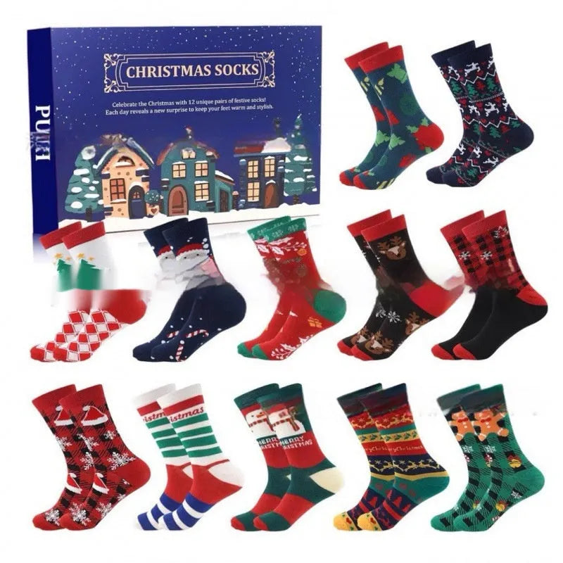 Mini resin Christmas sock decoration from blind box, showing detailed knitted texture and festive colours