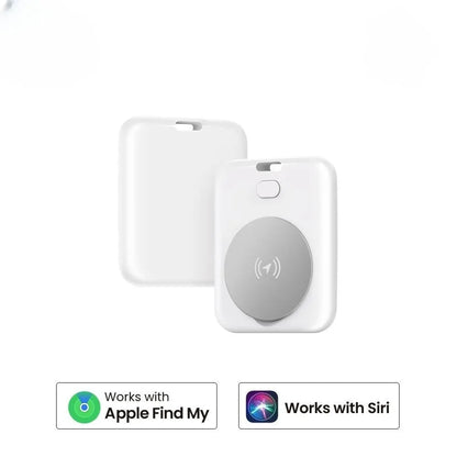 White ABS plastic pet tracking device with portable design for Apple users