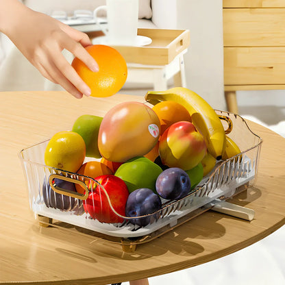 Green PET kitchen dish drain rack with organised shelving and mobile design