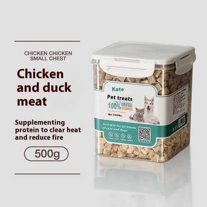 500g chicken freeze-dried cat snacks in bag or barrel packaging options