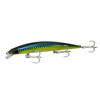 Bass fishing topwater lure with treble hook in various colors