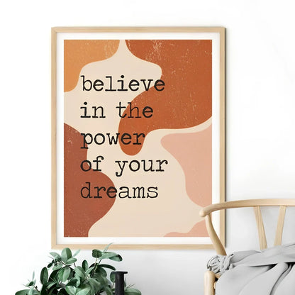 Boho Dreamers canvas wall art showing oil painting on canvas with modern decorative style