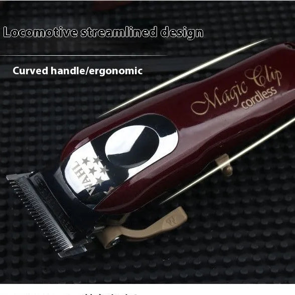 Adult and children charging clippers hair clipper with stainless steel cutter head and three plug specifications including UK, EU and US plug adaptors for versatile home haircuts