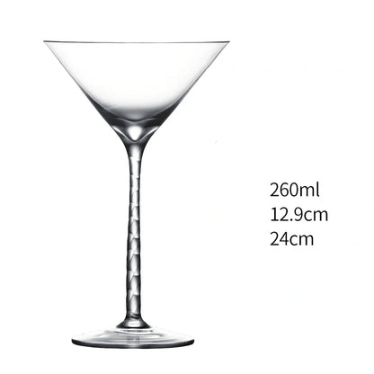 Creative transparent lead-free glass cup with seamless flat base for cocktails, 210ml capacity