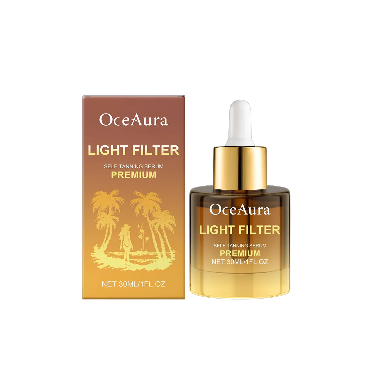 Black skincare body liquid in 30ml container with aloe and green tea extracts