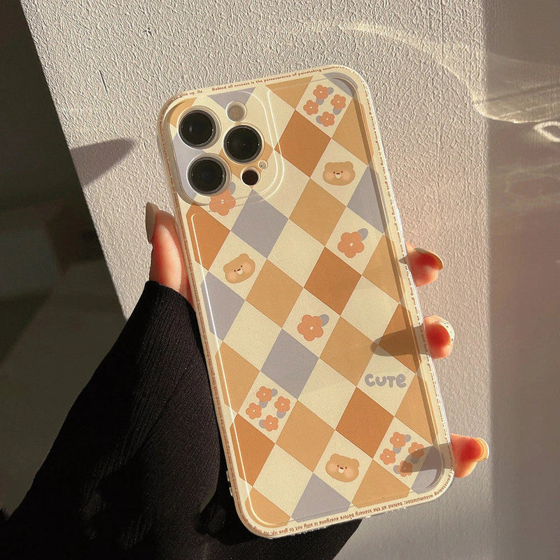 Stylish Geometric Phone Case for iPhone - Protective Soft TPU Cover