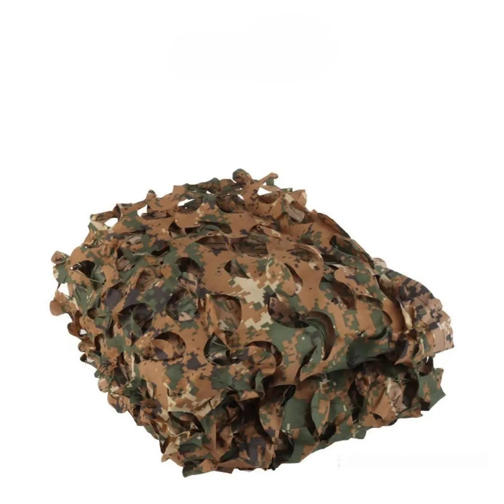 Camouflage netting set showing different patterns for military and civilian use with UV protection