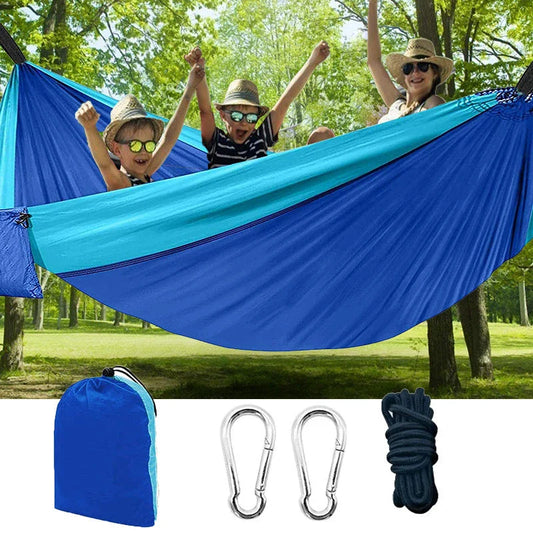 Comfortable and durable camping hammock in various colors, perfect for outdoor adventures and relaxation