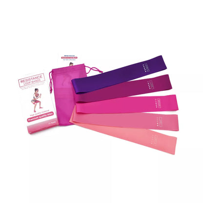 Gradient Elastic Ring Fitness Resistance Band Set with five resistance levels