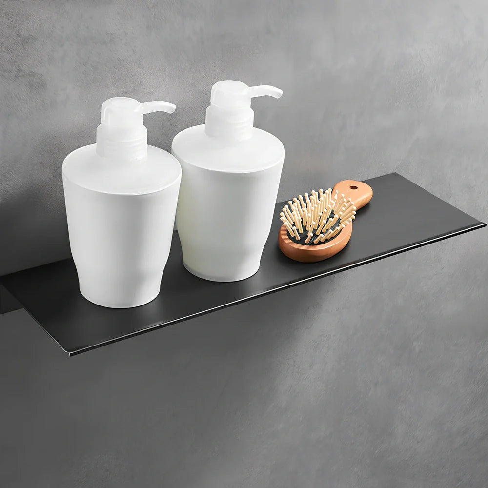 Space aluminium bathroom shelf with 50cm perforation-free wall-mounted tray storage in modern simple style