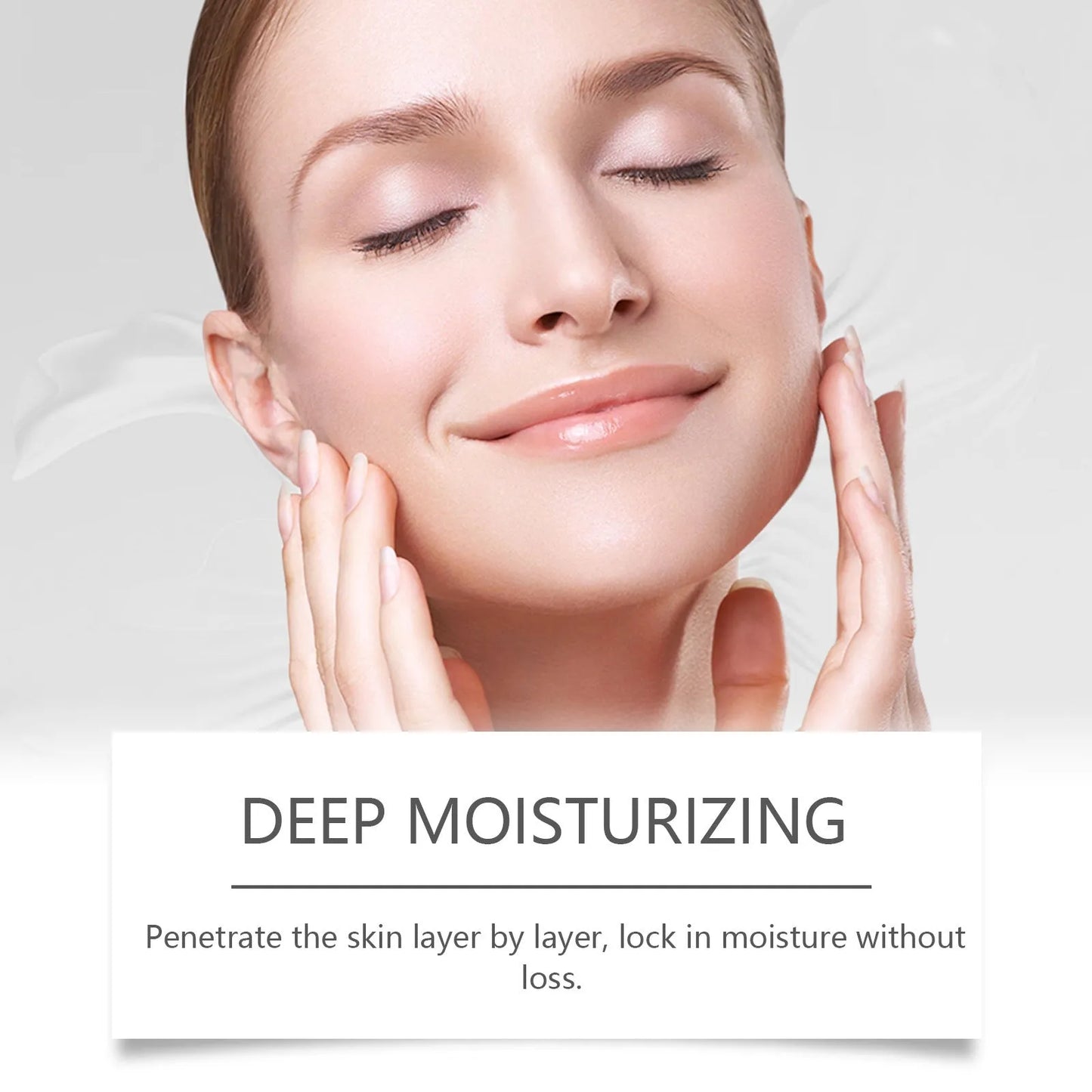 Four collagen tightening facial masks from a pack, showing sheet mask size