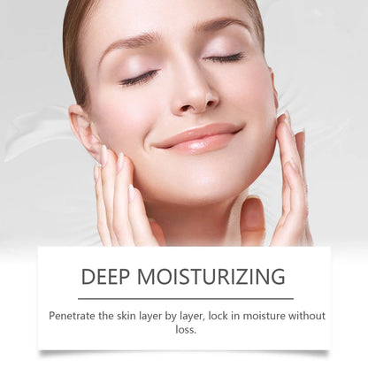 Four collagen tightening facial masks from a pack, showing sheet mask size
