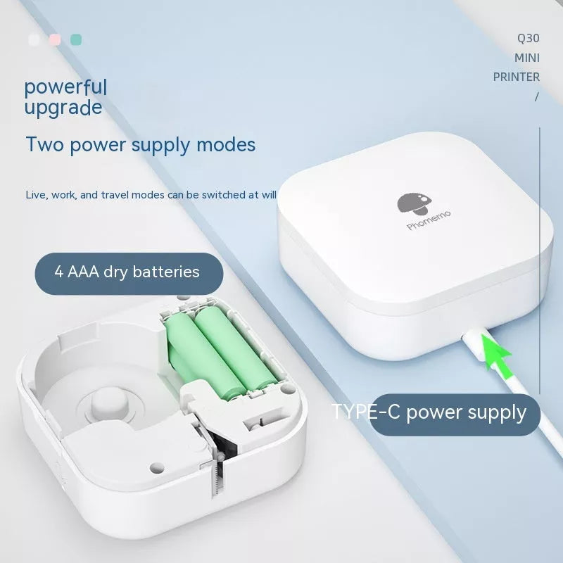 Q30 Thermal Printer Self-adhesive Mini Labeling Machine with Bluetooth connectivity