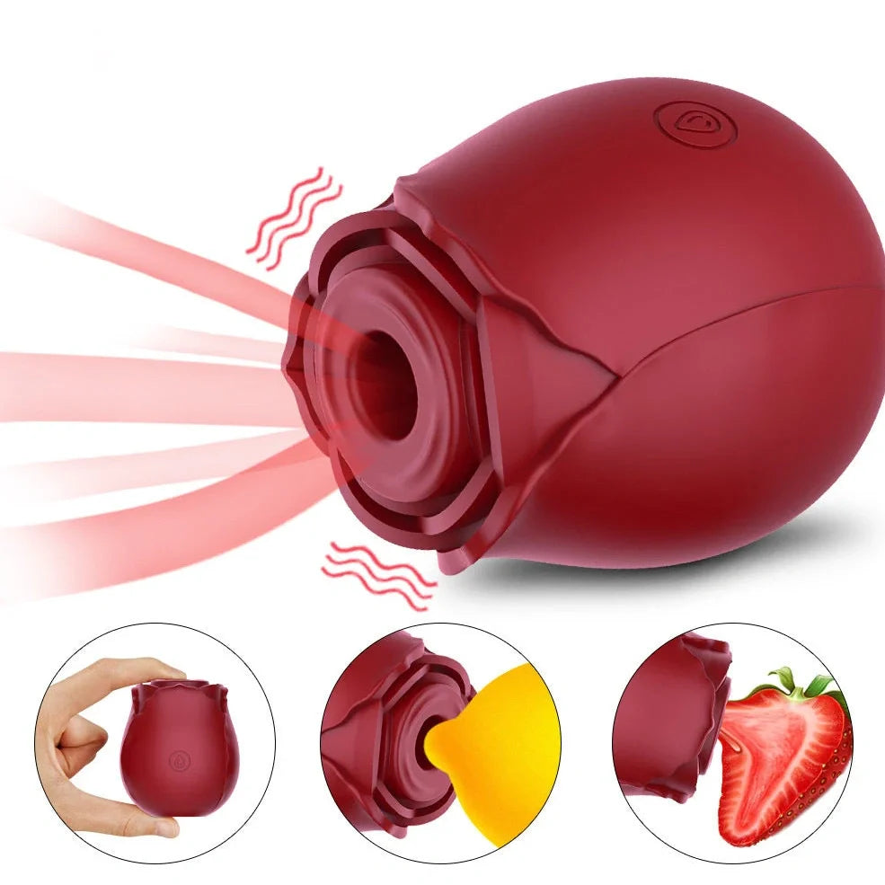 Huafeihua rose-shaped vibrating egg adult toy with silicone body and compact 58mm dimensions